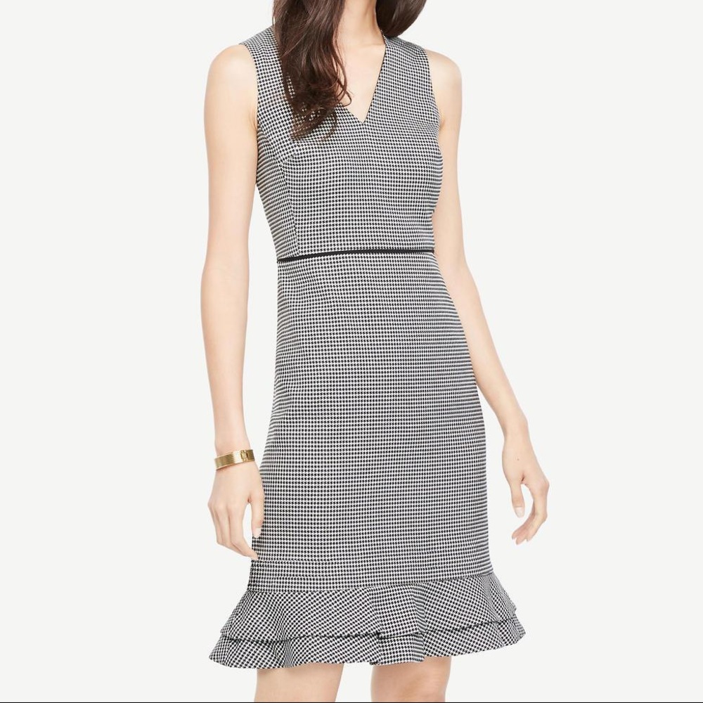 Ann Taylor houndstooth dress